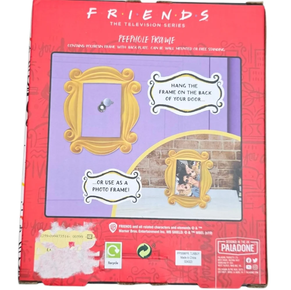 Friends TV Show Monica Door Peephole Yellow Frame New in Box